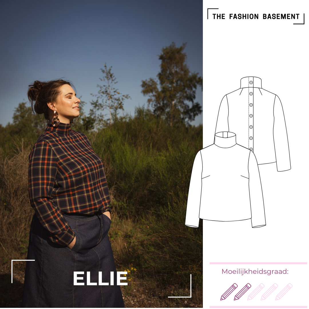 Modelpatroon blouse Ellie van "The Fashion Basement"